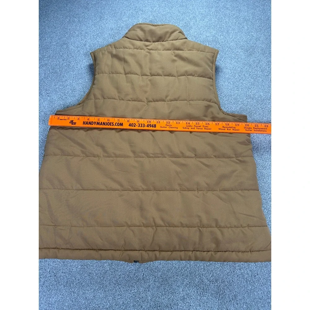 Natural Reflection Puffer Vest Women's Large Tan Quilted‎ Zip Front Insulated